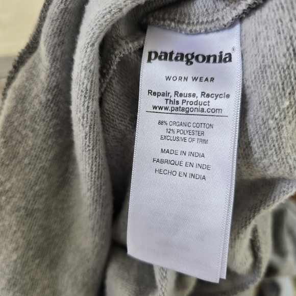 Patagonia Women's Ahnya Full-Zip Hoodie Organic Cotton Grey Size M - Picture 5 of 5